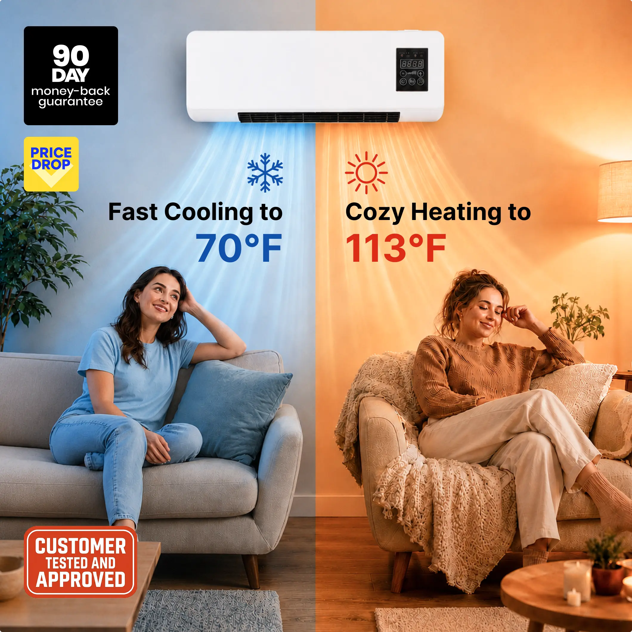 CoolCove 2-in-1 portable cooler and heater for the room you are in