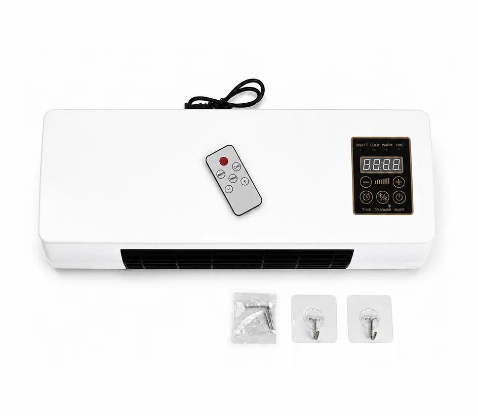 CoolCove unit, remote and wall kit in the box